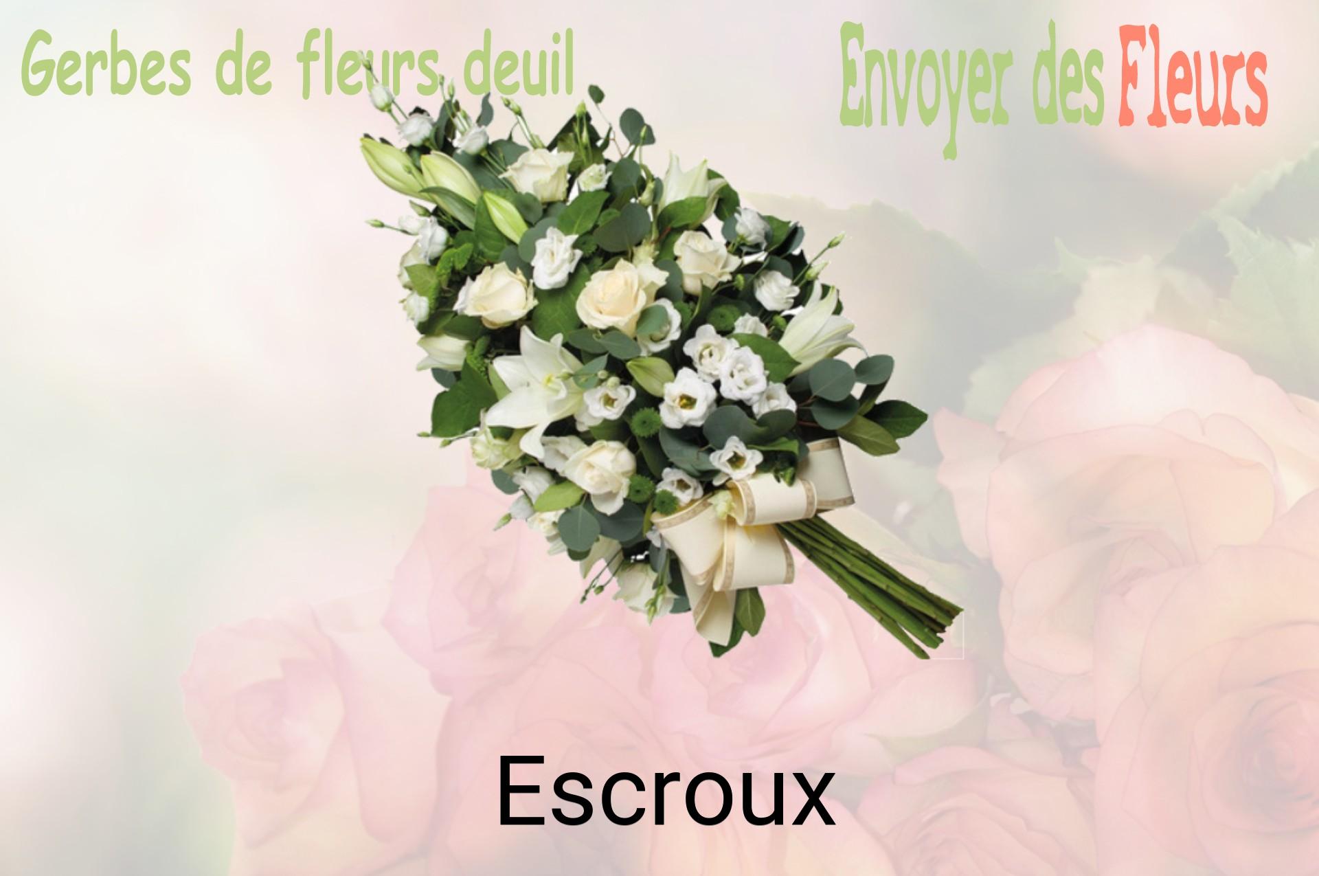Gerbe de fleurs de deuil livrée à Escroux